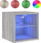 vidaXL - Tv-wandmeubels - met - LED - 2 - st - 30x28,5x30 - cm - grijs - sonoma - eiken