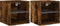 vidaXL - Tv-wandmeubels - met - LED - 2 - st - 30x28,5x30 - cm - gerookt - eikenkleurig