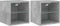 vidaXL - Tv-wandmeubels - met - LED - 2 - st - 30x28,5x30 - cm - betongrijs