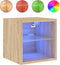 vidaXL - Tv-wandmeubels - met - LED - 2 - st - 30x28,5x30 - cm - sonoma - eikenkleurig