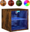 vidaXL - Tv-wandmeubels - met - LED - 2 - st - 30x28,5x30 - cm - gerookt - eikenkleurig