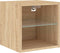 vidaXL - Tv-wandmeubels - met - LED - 2 - st - 30x28,5x30 - cm - sonoma - eikenkleurig