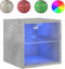 vidaXL - Tv-wandmeubels - met - LED - 2 - st - 30x28,5x30 - cm - betongrijs