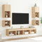 vidaXL - Tv-wandmeubels - met - LED - 2 - st - 30x28,5x30 - cm - sonoma - eikenkleurig