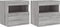 vidaXL - Tv-wandmeubels - met - LED - 2 - st - 40x30x40 - cm - grijs - sonoma - eiken