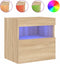 vidaXL - Tv-wandmeubels - met - LED - 2 - st - 40x30x40 - cm - sonoma - eikenkleurig