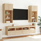 vidaXL - Tv-wandmeubels - met - LED - 2 - st - 40x30x40 - cm - sonoma - eikenkleurig