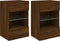 vidaXL - Tv-wandmeubels - met - LED - 2 - st - 40x30x60,5 - cm - bruin - eikenkleur