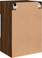 vidaXL - Tv-wandmeubels - met - LED - 2 - st - 40x30x60,5 - cm - bruin - eikenkleur