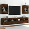 vidaXL - Tv-wandmeubels - met - LED - 2 - st - 40x30x60,5 - cm - bruin - eikenkleur