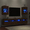 vidaXL - Tv-wandmeubels - met - LED - 2 - st - 40x30x60,5 - cm - bruin - eikenkleur