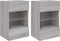 vidaXL - Tv-wandmeubels - met - LED - 2 - st - 40x30x60,5 - cm - grijs - sonoma - eiken
