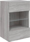 vidaXL - Tv-wandmeubels - met - LED - 2 - st - 40x30x60,5 - cm - grijs - sonoma - eiken