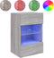 vidaXL - Tv-wandmeubels - met - LED - 2 - st - 40x30x60,5 - cm - grijs - sonoma - eiken