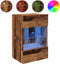 vidaXL - Tv-wandmeubels - met - LED - 2 - st - 40x30x60,5 - cm - oud - houtkleurig