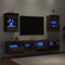vidaXL - Tv-wandmeubels - met - LED - 2 - st - 40x30x60,5 - cm - oud - houtkleurig