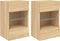 vidaXL - Tv-wandmeubels - met - LED - 2 - st - 40x30x60,5 - cm - sonoma - eikenkleurig