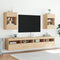 vidaXL - Tv-wandmeubels - met - LED - 2 - st - 40x30x60,5 - cm - sonoma - eikenkleurig