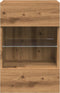 vidaXL - Tv-wandmeubels - met - LED - 2 - st - 40x30x60,5 - cm - artisanaal - eikenkleur