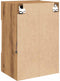 vidaXL - Tv-wandmeubels - met - LED - 2 - st - 40x30x60,5 - cm - artisanaal - eikenkleur