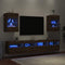 vidaXL - Tv-wandmeubels - met - LED - 2 - st - 40x30x60,5 - cm - artisanaal - eikenkleur
