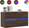 vidaXL - Tv-wandmeubels - met - LED - 2 - st - 41x31x45 - cm - bruin - eikenkleurig