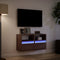 vidaXL - Tv-wandmeubels - met - LED - 2 - st - 41x31x45 - cm - bruin - eikenkleurig