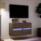 vidaXL - Tv-wandmeubels - met - LED - 2 - st - 41x31x45 - cm - bruin - eikenkleurig