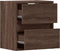 vidaXL - Tv-wandmeubels - met - LED - 2 - st - 41x31x45 - cm - bruin - eikenkleurig