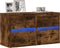 vidaXL - Tv-wandmeubels - met - LED - 2 - st - 41x31x45 - cm - gerookt - eikenkleurig