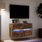 vidaXL - Tv-wandmeubels - met - LED - 2 - st - 41x31x45 - cm - gerookt - eikenkleurig