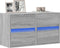 vidaXL - Tv-wandmeubels - met - LED - 2 - st - 41x31x45 - cm - grijs - sonoma - eikenkleur