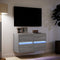 vidaXL - Tv-wandmeubels - met - LED - 2 - st - 41x31x45 - cm - grijs - sonoma - eikenkleur