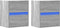 vidaXL - Tv-wandmeubels - met - LED - 2 - st - 41x31x45 - cm - grijs - sonoma - eikenkleur