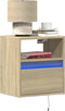 vidaXL - Tv-wandmeubels - met - LED - 2 - st - 41x31x45 - cm - sonoma - eikenkleurig