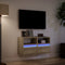 vidaXL - Tv-wandmeubels - met - LED - 2 - st - 41x31x45 - cm - sonoma - eikenkleurig
