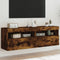 vidaXL - Tv-wandmeubels - met - LED - 2 - st - 60x30x40 - cm - gerookt - eikenkleurig