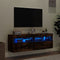 vidaXL - Tv-wandmeubels - met - LED - 2 - st - 60x30x40 - cm - gerookt - eikenkleurig