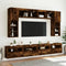 vidaXL - Tv-wandmeubels - met - LED - 2 - st - 60x30x40 - cm - gerookt - eikenkleurig