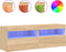 vidaXL - Tv-wandmeubels - met - LED - 2 - st - 60x30x40 - cm - sonoma - eikenkleurig