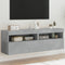 vidaXL - Tv-wandmeubels - met - LED - 2 - st - 60x30x40 - cm - betongrijs