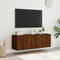 vidaXL - Tv-wandmeubels - met - LED - 2 - st - 60x35x41 - cm - bruin - eikenkleur