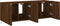 vidaXL - Tv-wandmeubels - met - LED - 2 - st - 60x35x41 - cm - bruin - eikenkleur