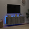 vidaXL - Tv-wandmeubels - met - LED - 2 - st - 60x35x41 - cm - grijs - sonoma - eiken
