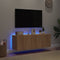 vidaXL - Tv-wandmeubels - met - LED - 2 - st - 60x35x41 - cm - sonoma - eikenkleurig