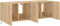 vidaXL - Tv-wandmeubels - met - LED - 2 - st - 60x35x41 - cm - sonoma - eikenkleurig