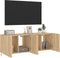 vidaXL - Tv-wandmeubels - met - LED - 2 - st - 60x35x41 - cm - sonoma - eikenkleurig