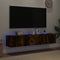 vidaXL - Tv-wandmeubels - met - LED - 2 - st - 80x35x31 - cm - gerookt - eikenkleurig