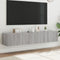 vidaXL - Tv-wandmeubels - met - LED - 2 - st - 80x35x31 - cm - grijs - sonoma