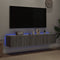 vidaXL - Tv-wandmeubels - met - LED - 2 - st - 80x35x31 - cm - grijs - sonoma